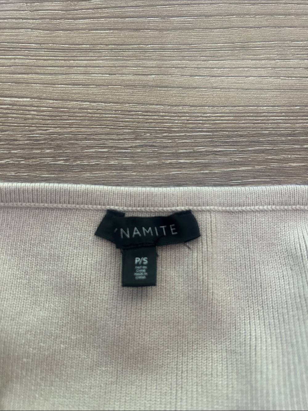 Dynamite Beige Twist-Front Mini Skirt - Picture 3 of 3
